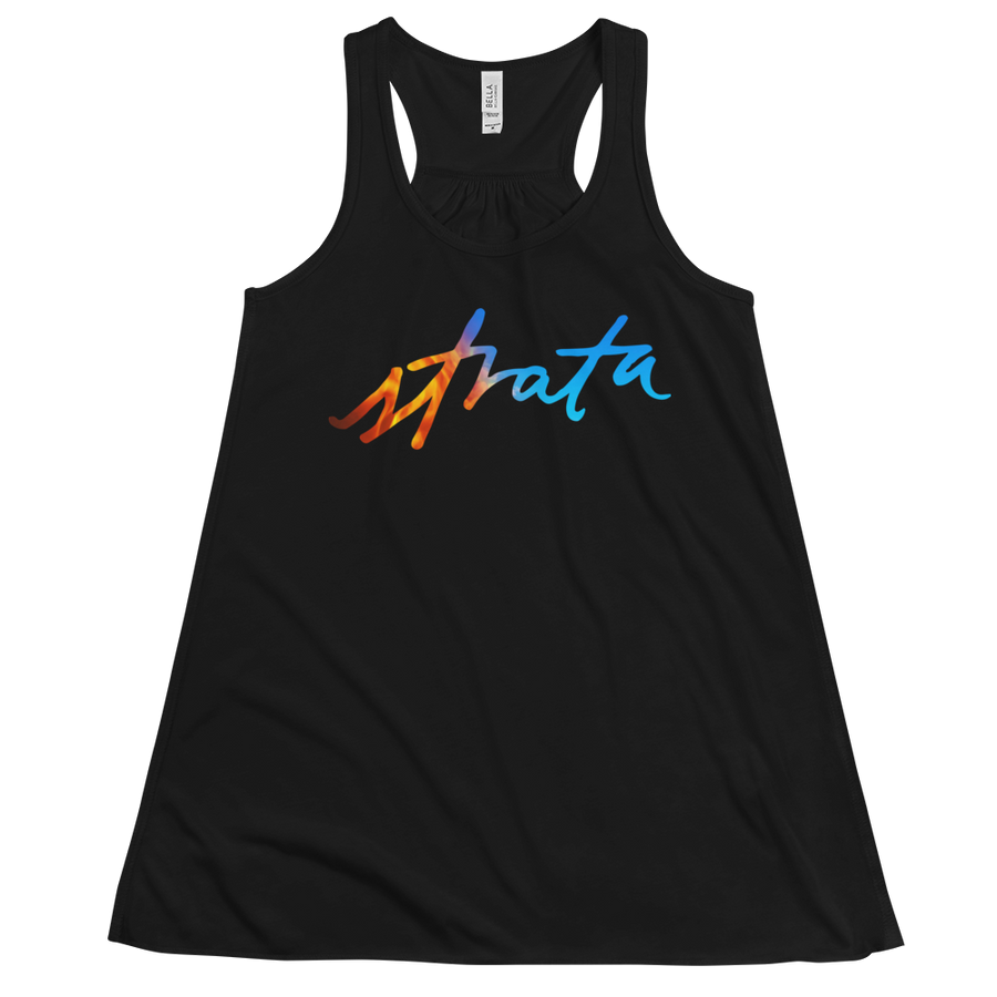 Fire/Sky Women's Flowy Racerback Tank