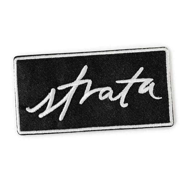 Script Embroidered Patch (2x4")