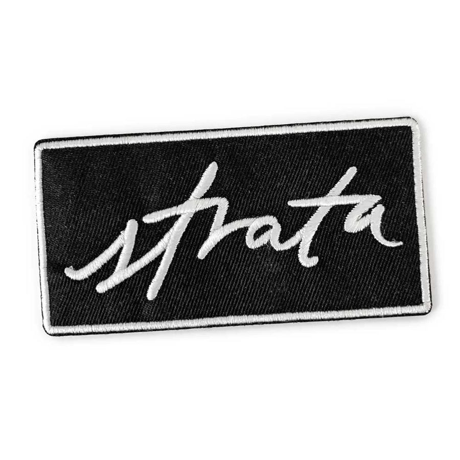 Script Embroidered Patch (2x4")